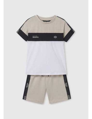 Conjunto bermudas y camiseta bandas chico