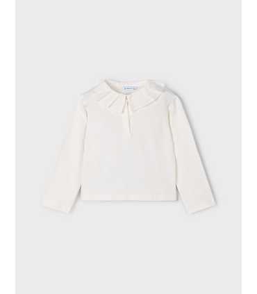 Polo cuello decorado básico niña