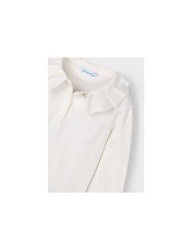 Polo cuello decorado básico niña