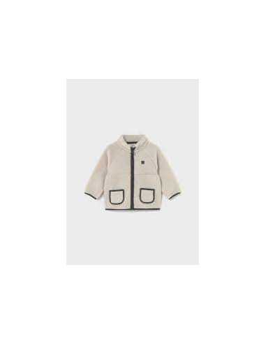 Sudadera cremallera borrego bebé