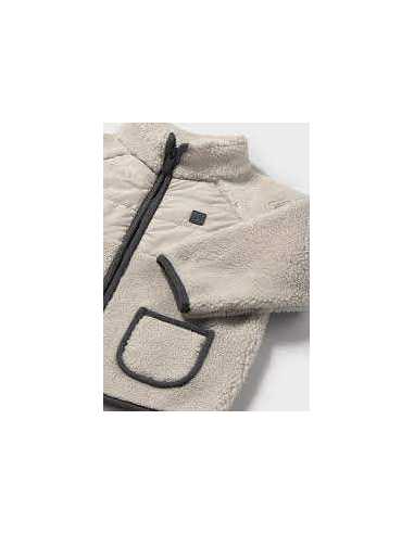 Sudadera cremallera borrego bebé