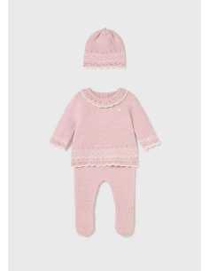 Conj. polaina y gorro tricot