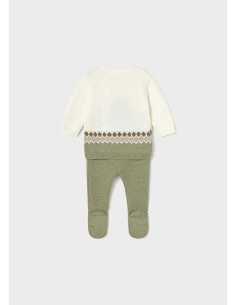 Conjunto polaina y jersey tricot recién nacido 2
