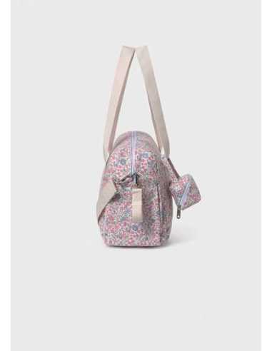 Bolso con accesorios estampado bebé