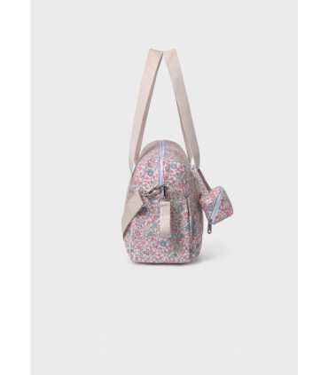 Bolso con accesorios estampado bebé