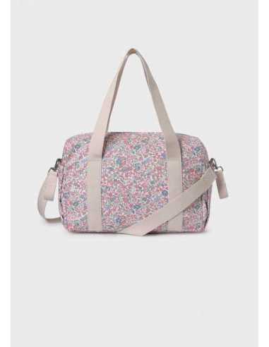 Bolso con accesorios estampado bebé