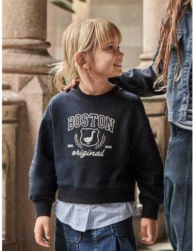 Sudadera combinada niña