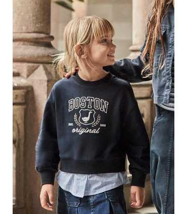 Sudadera combinada niña