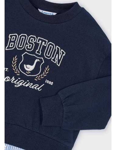 Sudadera combinada niña