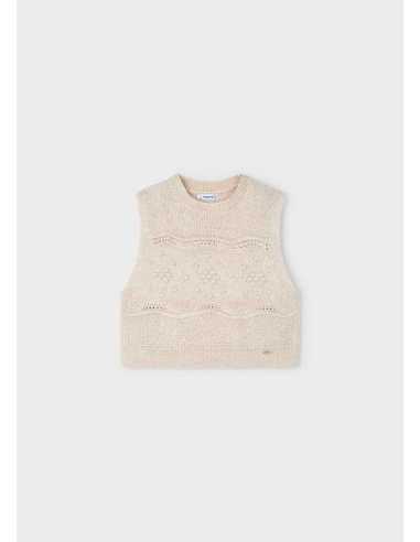 Chaleco tricot niña