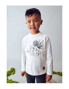 Camiseta dinosaurio relieve niño