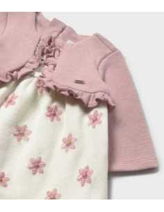 Vestido con rebeca simulada recién nacida 2