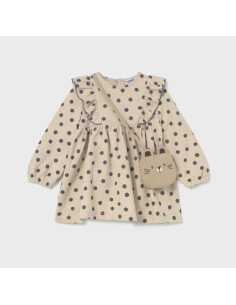 Vestido estampado con bolso bebé