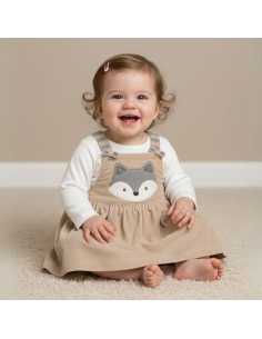 Pelele falda punto pana recién nacida