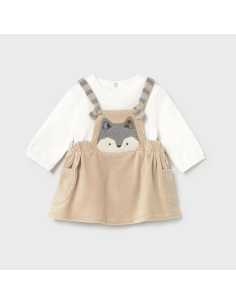 Pelele falda punto pana recién nacida 2