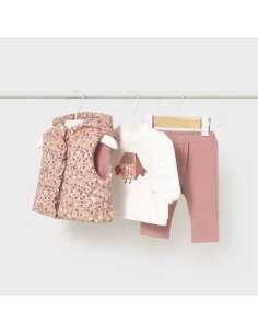 Chándal con chaleco estampado recién nacida