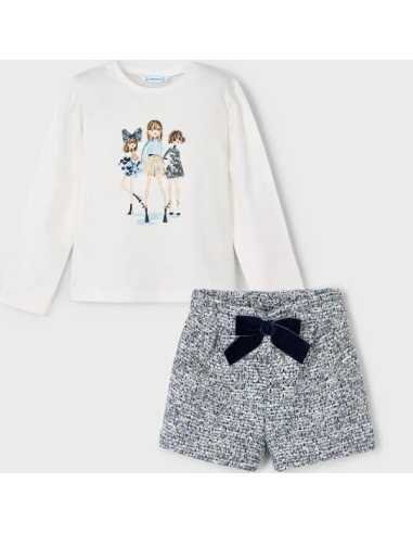 Pantalón corto lazo niña