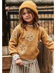 Jersey flores aplique niña