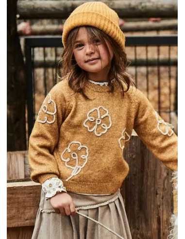 Jersey flores aplique niña