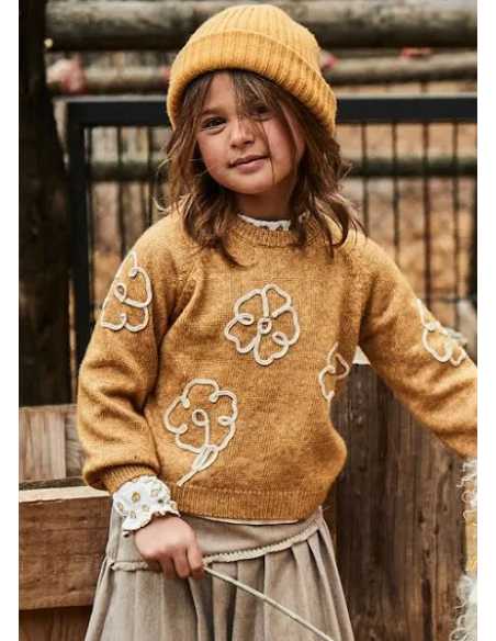 Jersey flores aplique niña