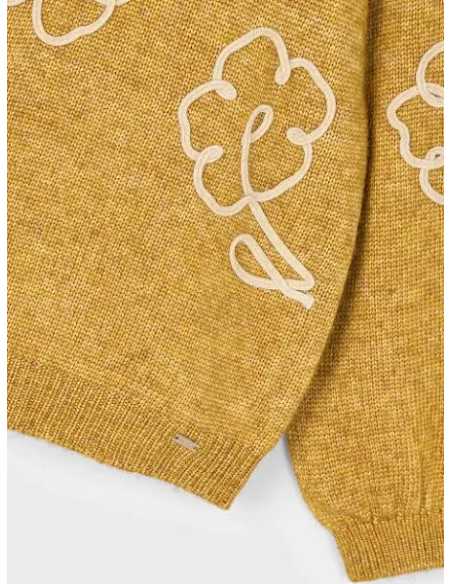 Jersey flores aplique niña