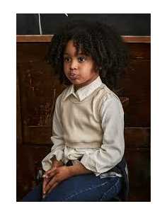 Conjunto chaleco y blusa niña