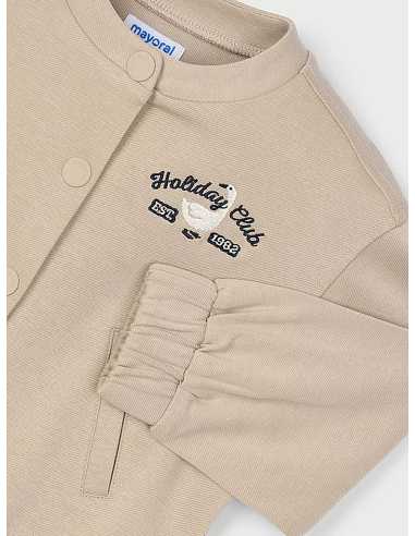 Cazadora punto bordado niña