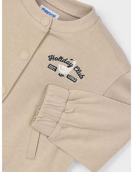 Cazadora punto bordado niña