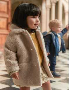 Abrigo rizo niña