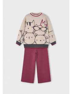 Conjunto pantalón y jersey estampado niña 2