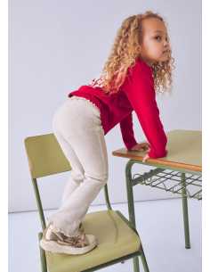 Leggings flare canalé niña