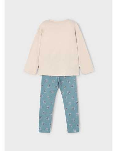 Conjunto legging estampado y camiseta niña