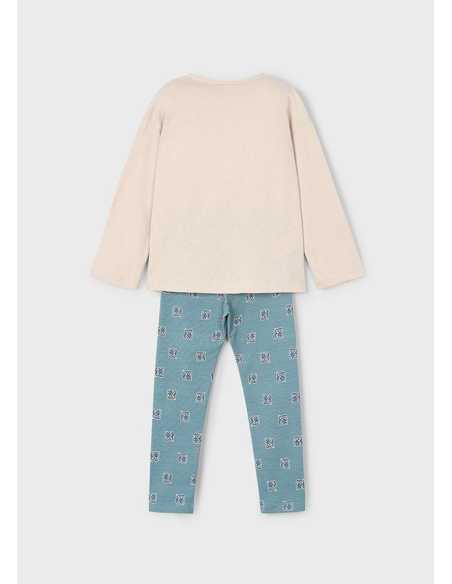 Conjunto legging estampado y camiseta niña
