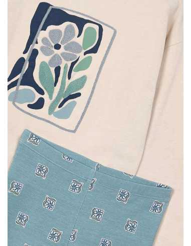 Conjunto legging estampado y camiseta niña