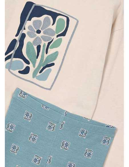 Conjunto legging estampado y camiseta niña