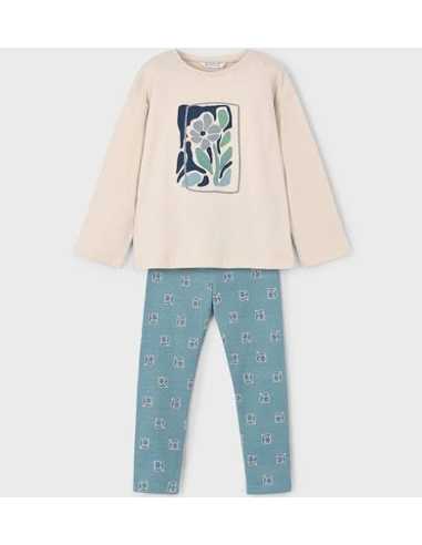 Conjunto legging estampado y camiseta niña