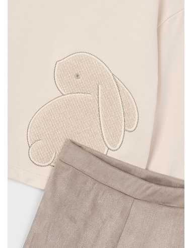 Conjunto legging y sudadera bordado niña