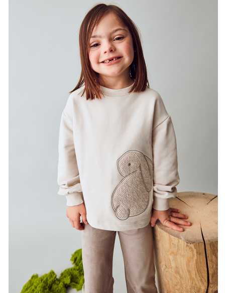 Conjunto legging y sudadera bordado niña