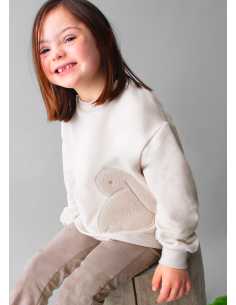 Conjunto legging y sudadera bordado niña