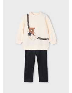 Conjunto legging y sudadera osito niña 2
