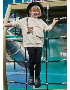 Conjunto legging y sudadera osito niña