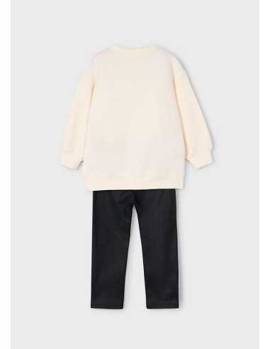 Conjunto legging y sudadera osito niña