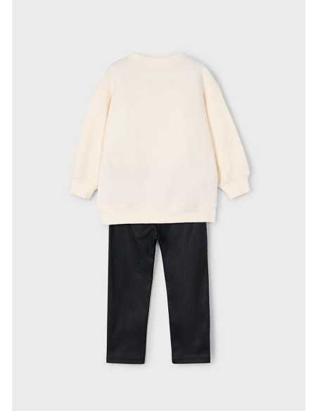 Conjunto legging y sudadera osito niña