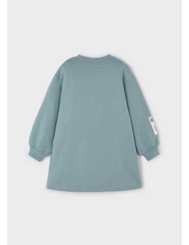 Vestido felpa gráfica niña