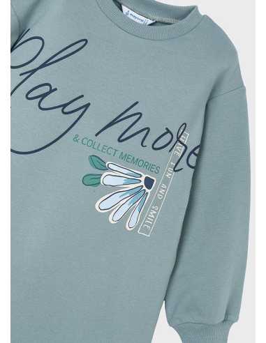 Vestido felpa gráfica niña