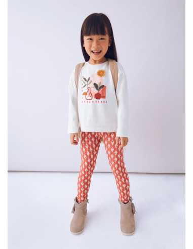 Conjunto legging estampado y camiseta niña