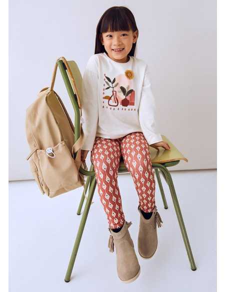 Conjunto legging estampado y camiseta niña