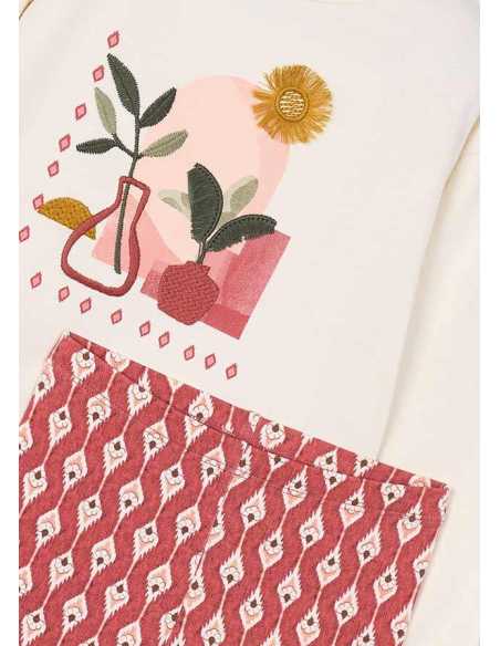 Conjunto legging estampado y camiseta niña