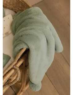 Manta pelo pompones bebé