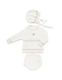 CONJUNTO 3.P BRAGA PUNTO LORZAS EMPIECE CALADO